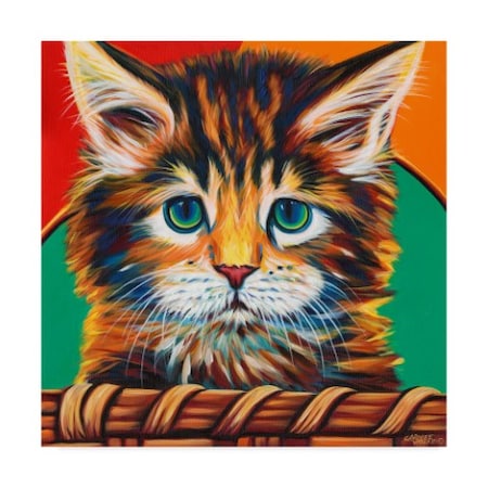 Trademark Fine Art Carolee Vitaletti 'Kitten In Basket I' Canvas Art, 14x14 WAG04770-C1414GG